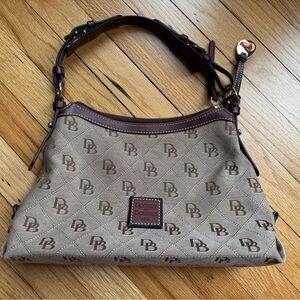 Dooney & Bourke Tan Monogram Shoulder Bag
